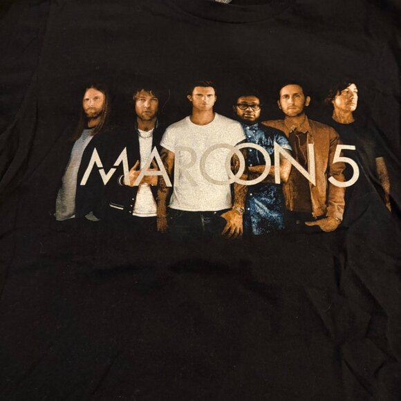 Maroon 5 2016 Tour Shirt Medium Black Official Concert Tee Double Sided Graphic - Picture 1 of 4